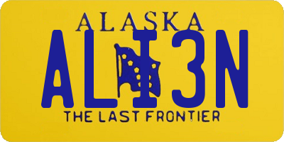 AK license plate ALI3N