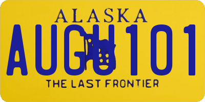 AK license plate AUGU101