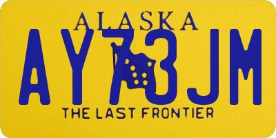 AK license plate AY73JM