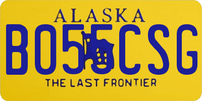 AK license plate B055CSG