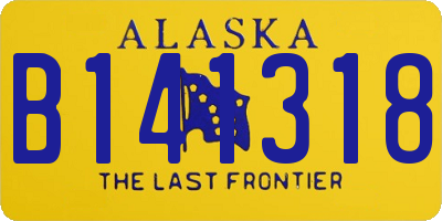 AK license plate B141318