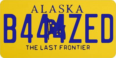 AK license plate B444ZED