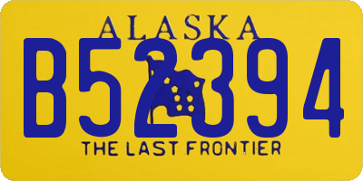 AK license plate B52394