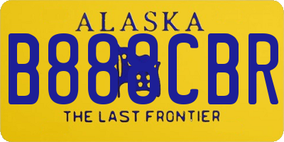 AK license plate B888CBR