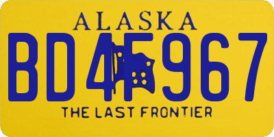 AK license plate BD4F967