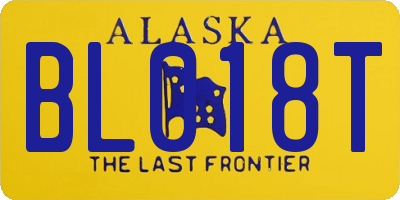 AK license plate BL018T