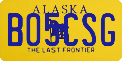 AK license plate BO5CSG