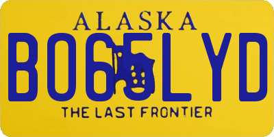 AK license plate BO65LYD