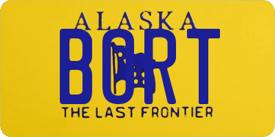 AK license plate BORT