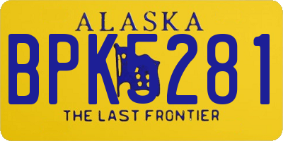 AK license plate BPK5281