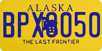 AK license plate BPX8050