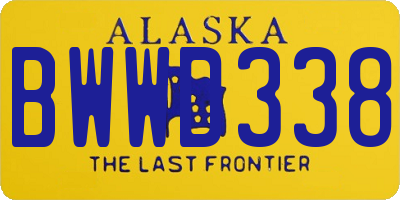 AK license plate BWWD338