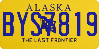 AK license plate BYS7819