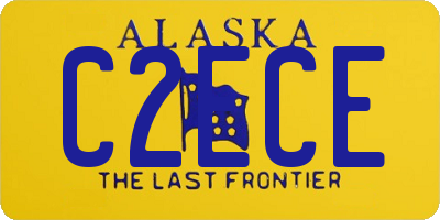 AK license plate C2ECE