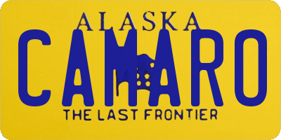 AK license plate CAMARO