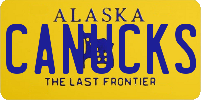 AK license plate CANUCKS