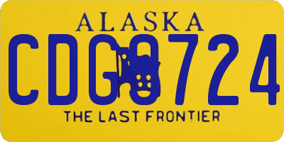 AK license plate CDG9724