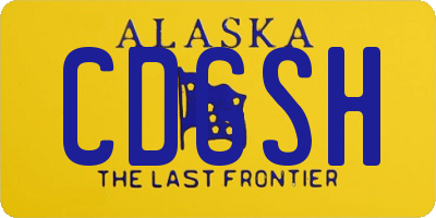 AK license plate CDGSH