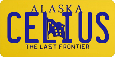 AK license plate CELIUS