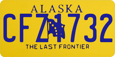 AK license plate CFZ1732