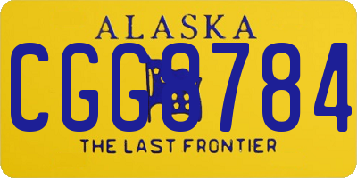 AK license plate CGG8784