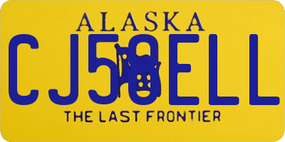 AK license plate CJ58ELL