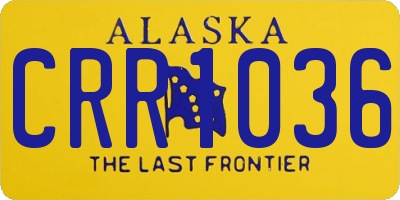 AK license plate CRR1036