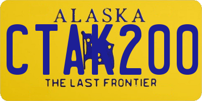 AK license plate CTAK200