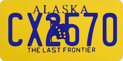 AK license plate CX2570