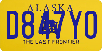 AK license plate D847YO