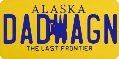 AK license plate DADWAGN