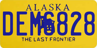 AK license plate DEM6828