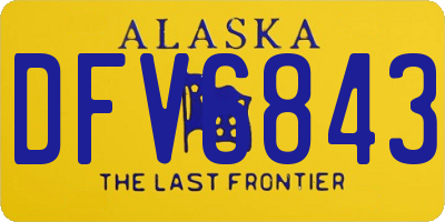 AK license plate DFV6843