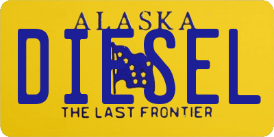 AK license plate DIESEL