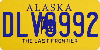 AK license plate DLV9992