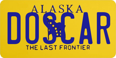 AK license plate DOSCAR