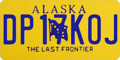 AK license plate DP17KOJ