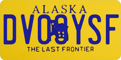 AK license plate DV09YSF