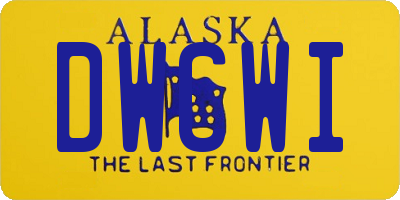 AK license plate DWCWI