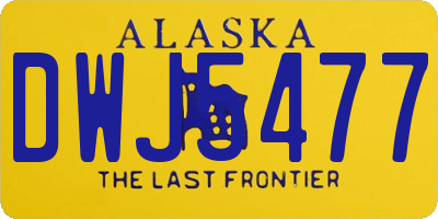 AK license plate DWJ5477