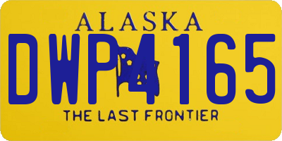 AK license plate DWP4165