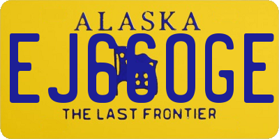 AK license plate EJ66OGE