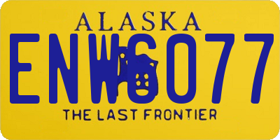 AK license plate ENW6077