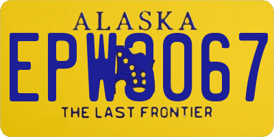 AK license plate EPW3067