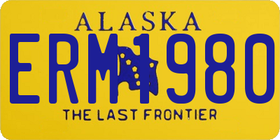 AK license plate ERM1980