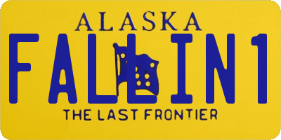 AK license plate FALLIN1