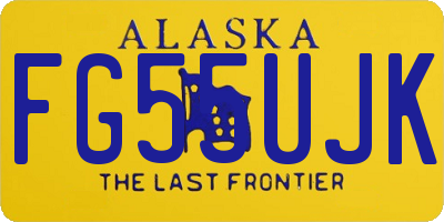 AK license plate FG55UJK