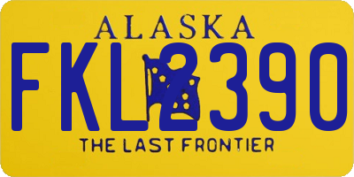 AK license plate FKL2390