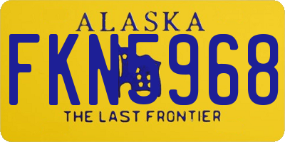 AK license plate FKN5968