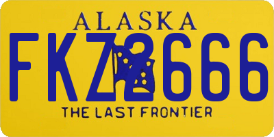 AK license plate FKZ2666